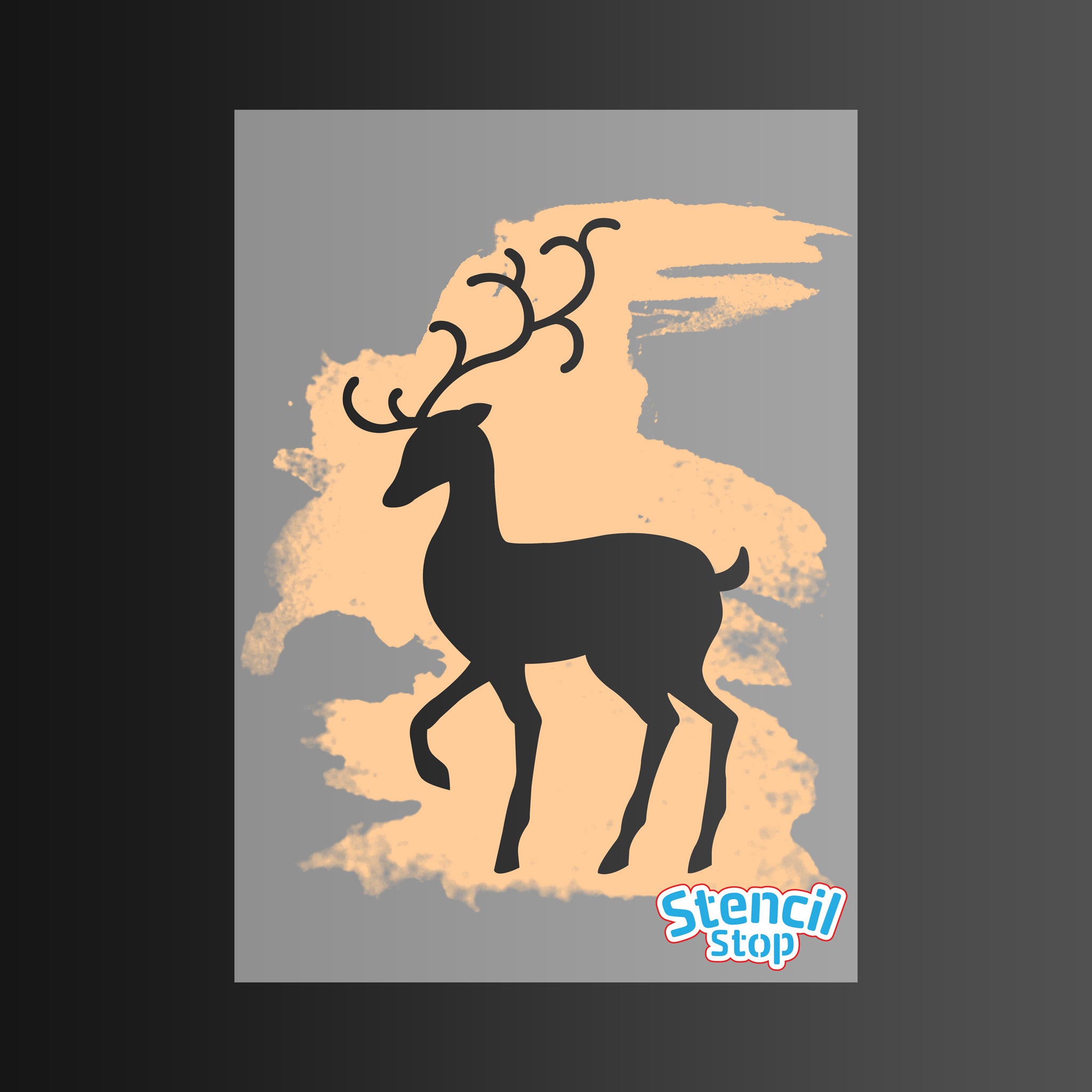 Standing Reindeer Stencil