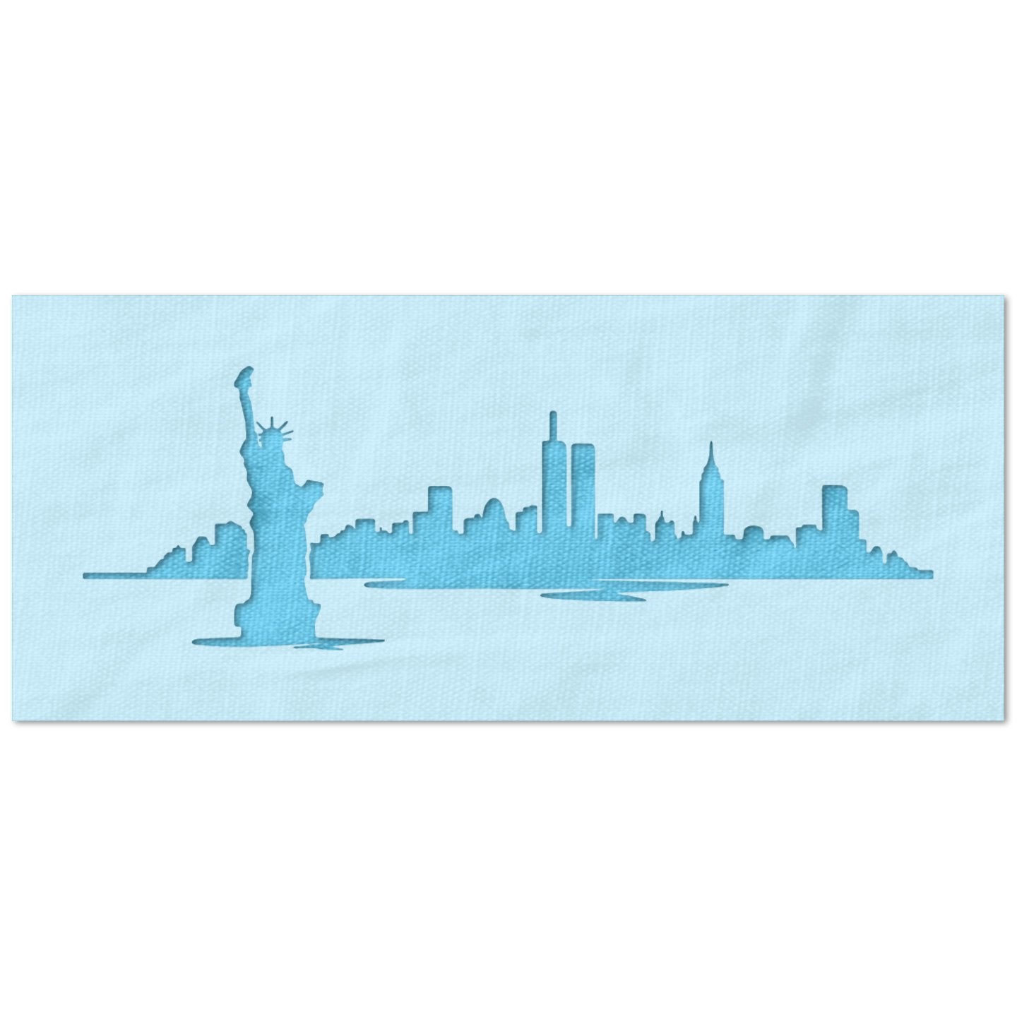 Statue Of Liberty New York City Skyline Stencil