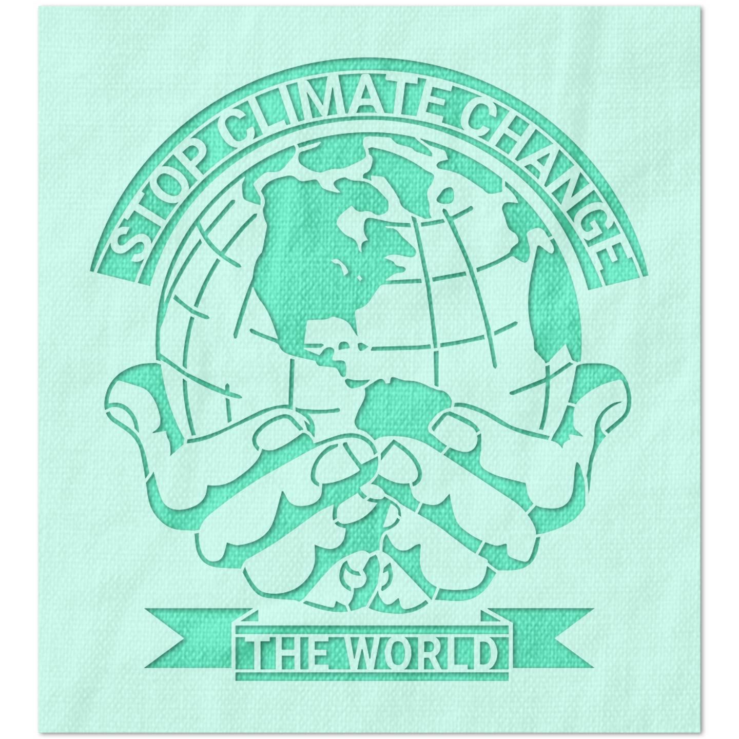 Stop Climate Change Stencil