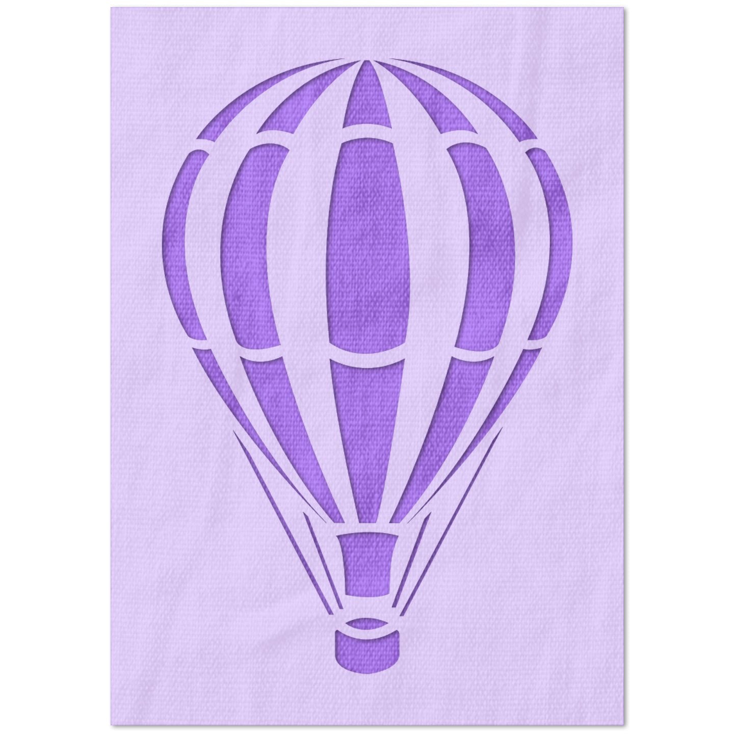 Striped Hot Air Balloon Stencil