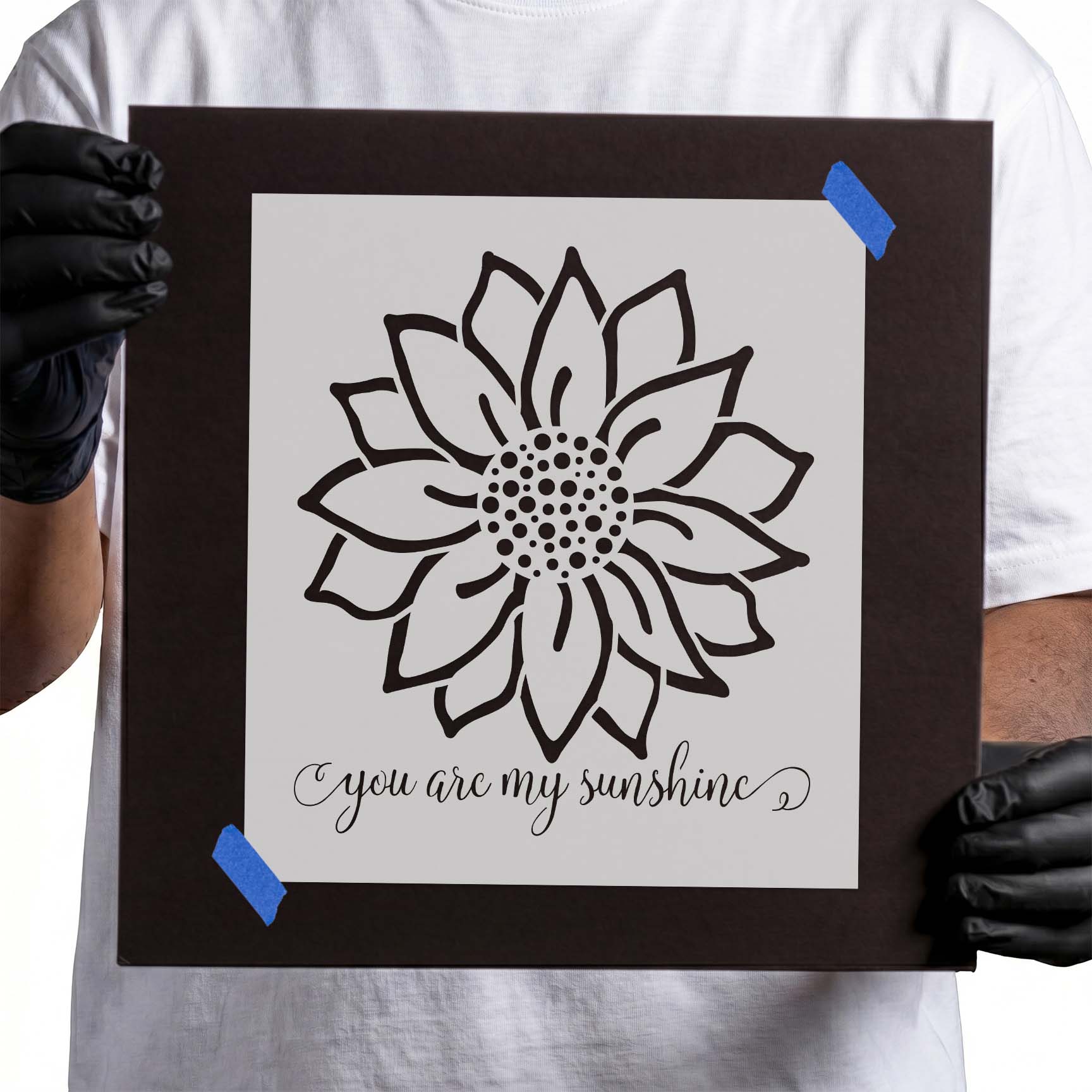 Sunflower You are My Sunshine Stencil