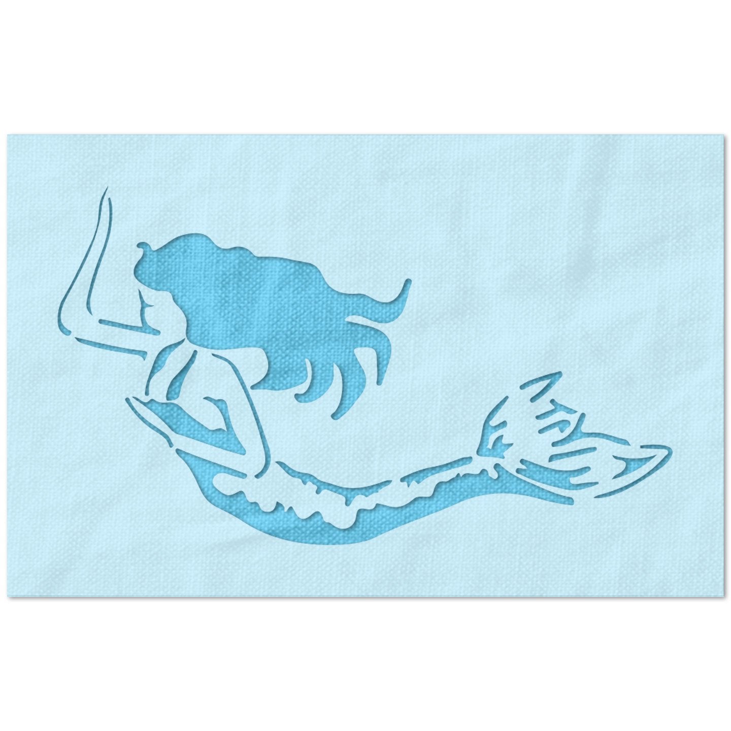 Swiming Mermaid Stencil