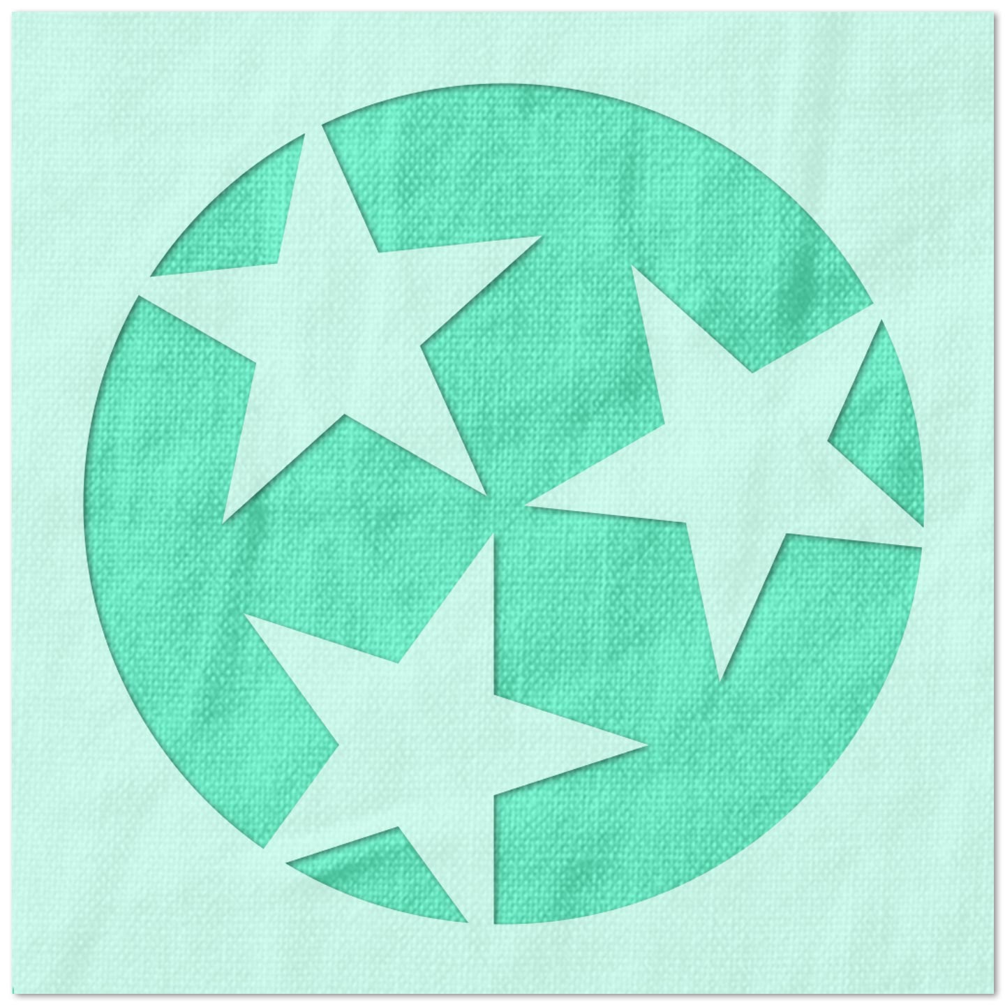 Tennessee State Flag Three Star Stencil