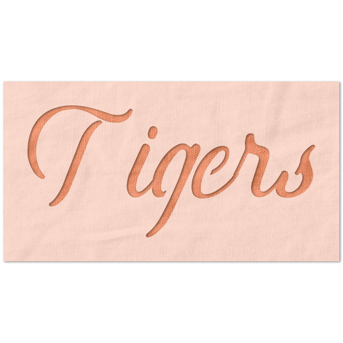 Tiger Mascot Script Stencil