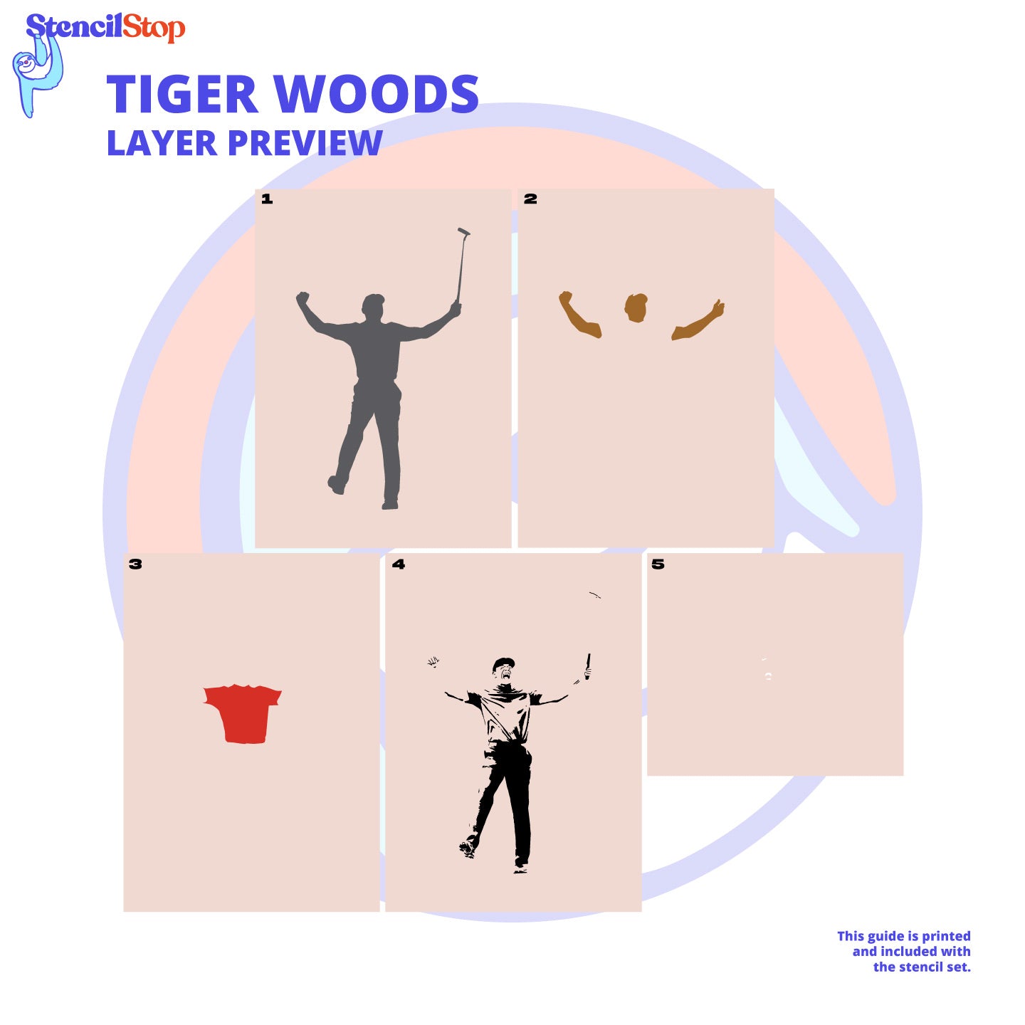 Tiger Woods "Victory" Layered Stencil Preview