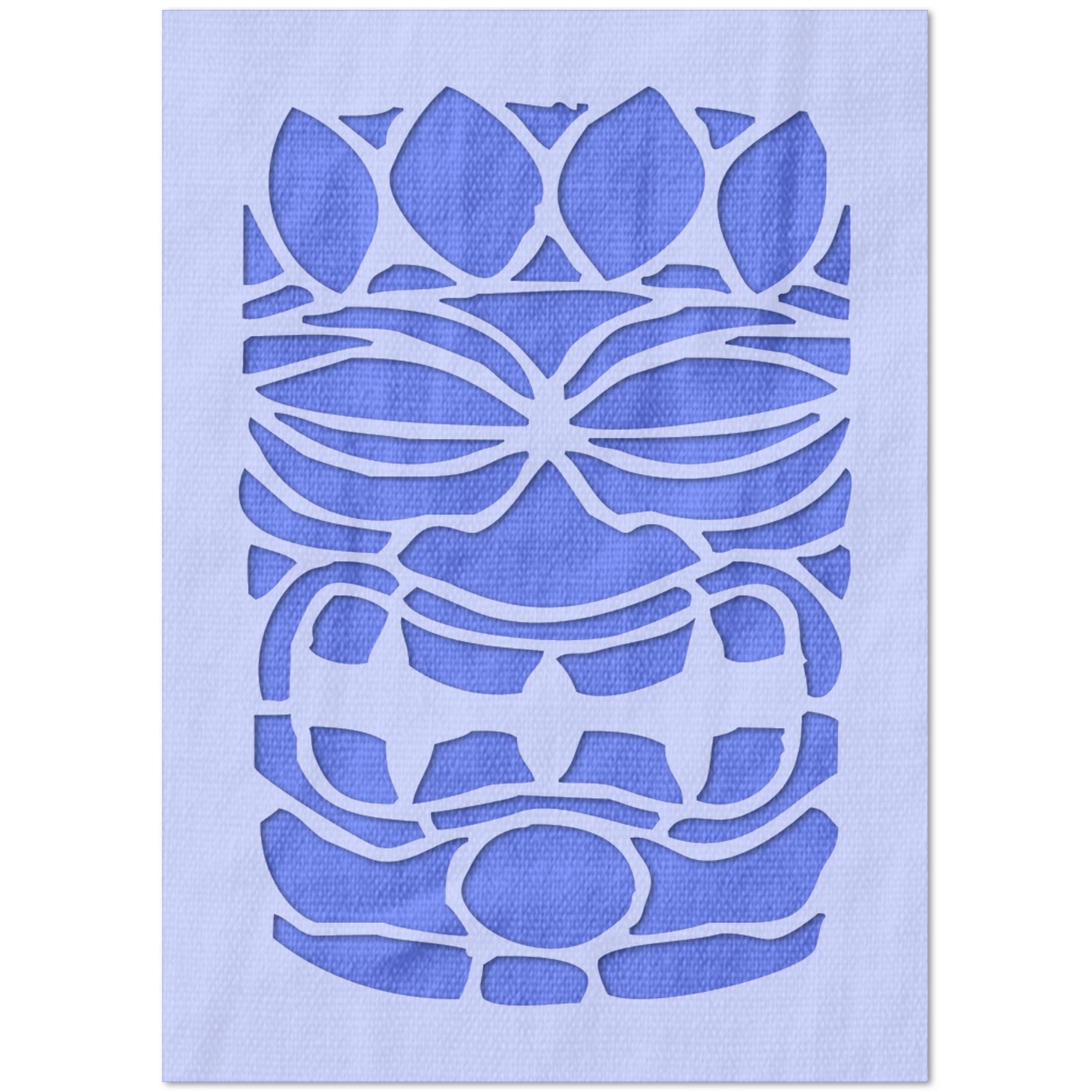 Tiki Totem Face Simple Stencil