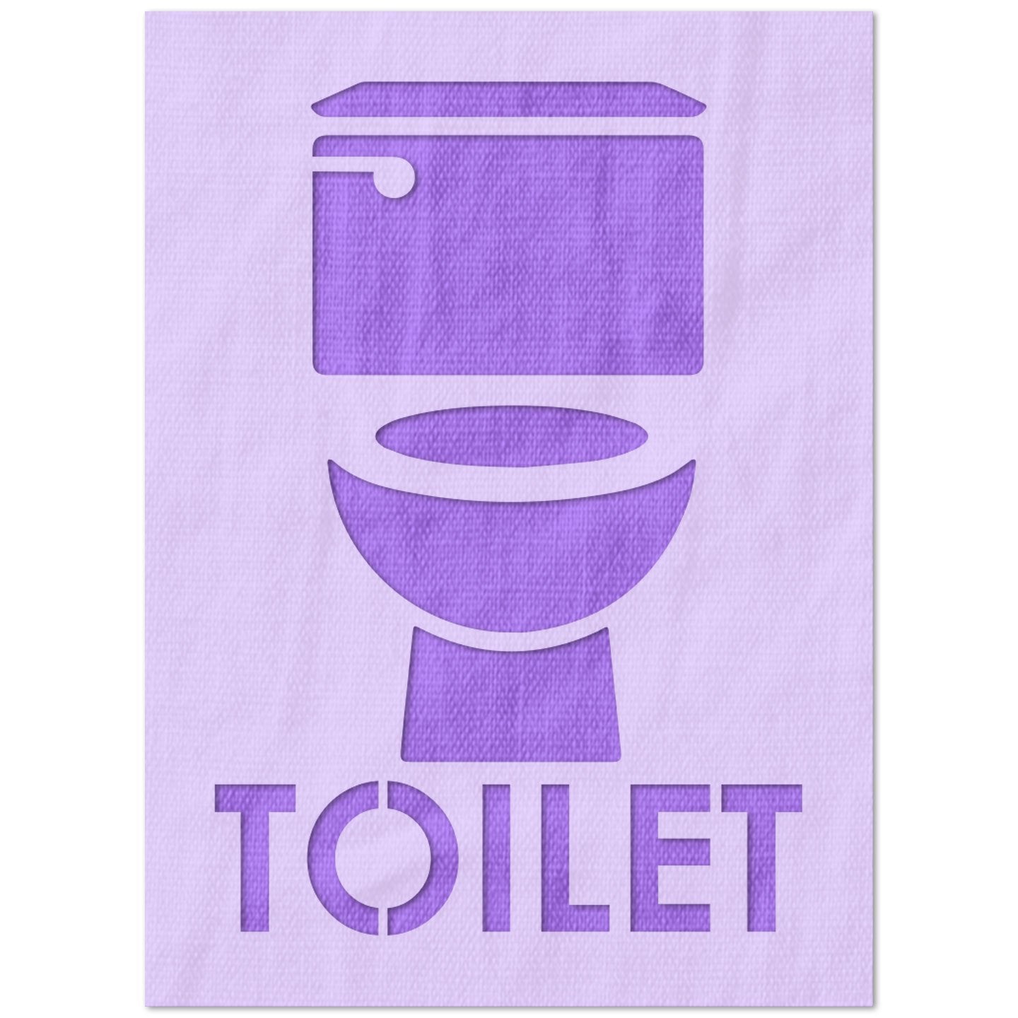 Toilet Door Sign Stencil