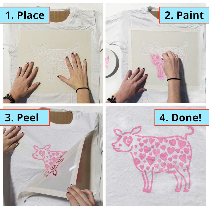 DIY T-Shirt Painting- with Freezer Stencil Paper - The Kitchen Table  Classroom
