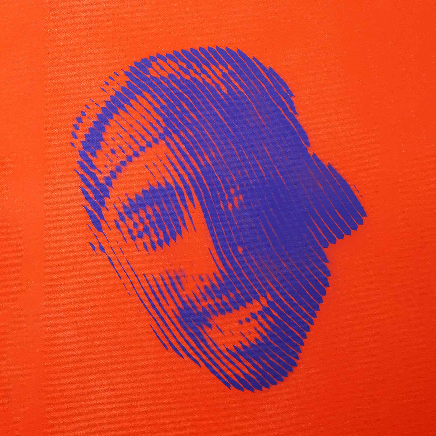 Tupac Face Halftone Stencil