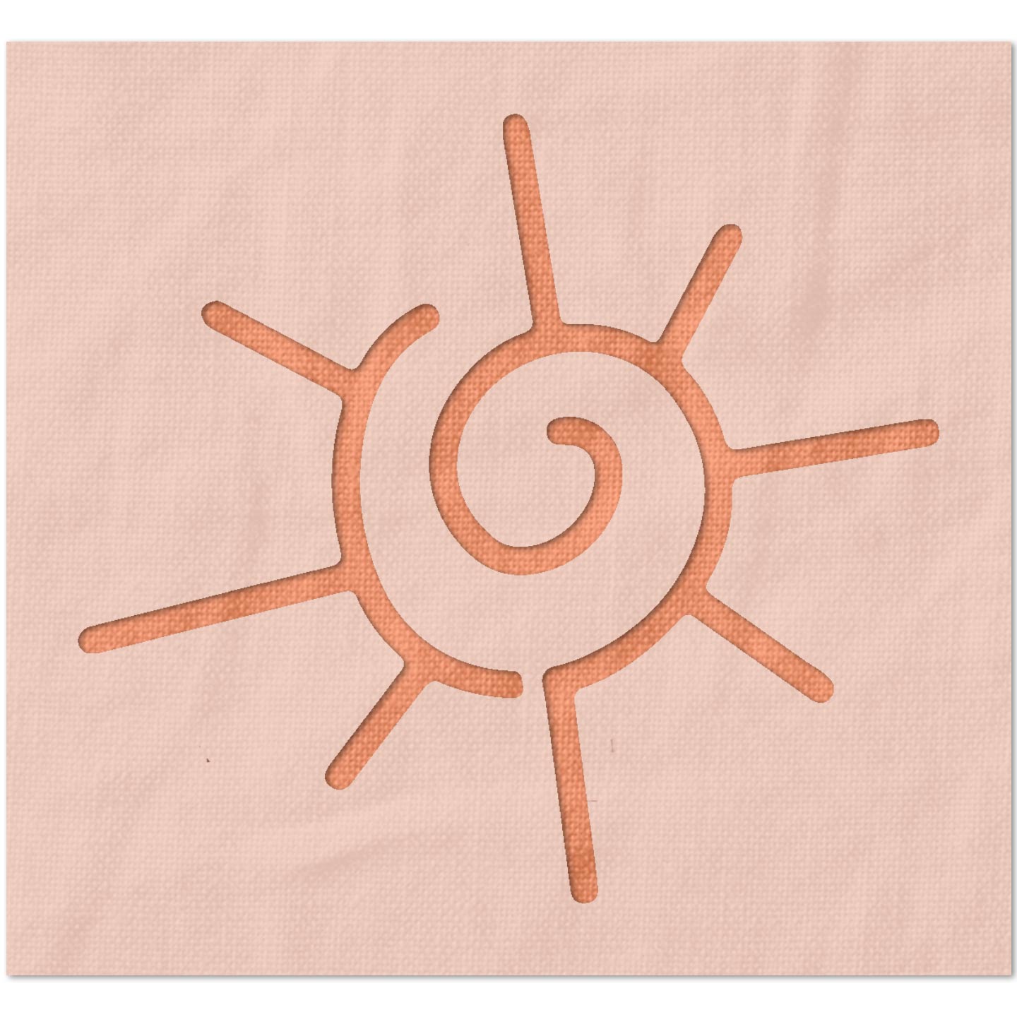 Twisted Swirly Sun Stencil