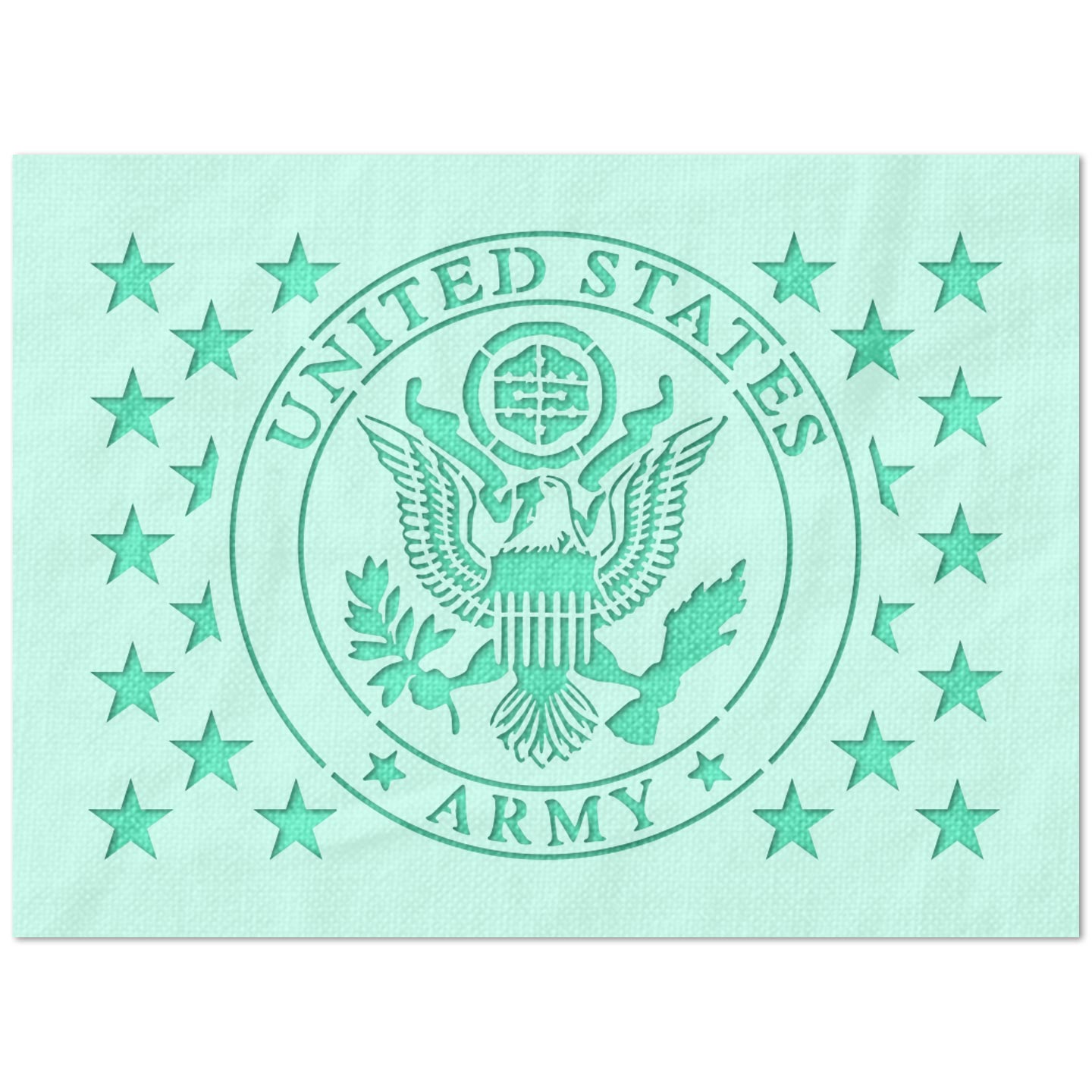 US Army Logo with Stars Stencil