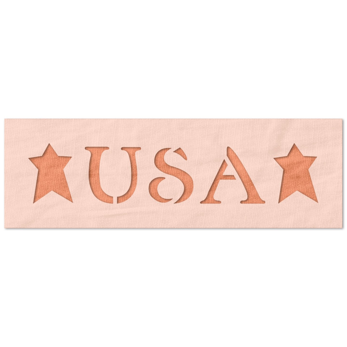 USA with Stars Sign Text Stencil