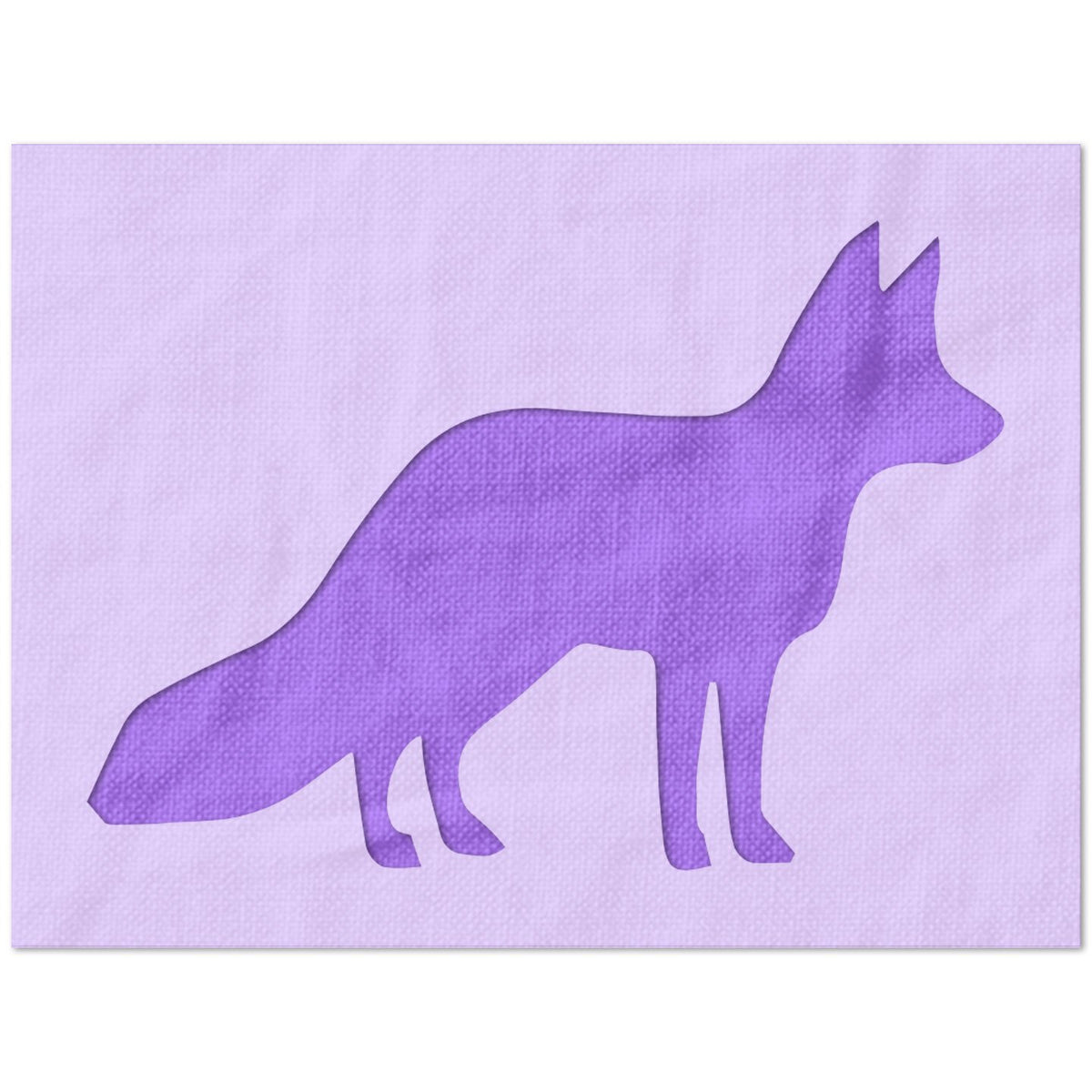 Waiting Fox Stencil