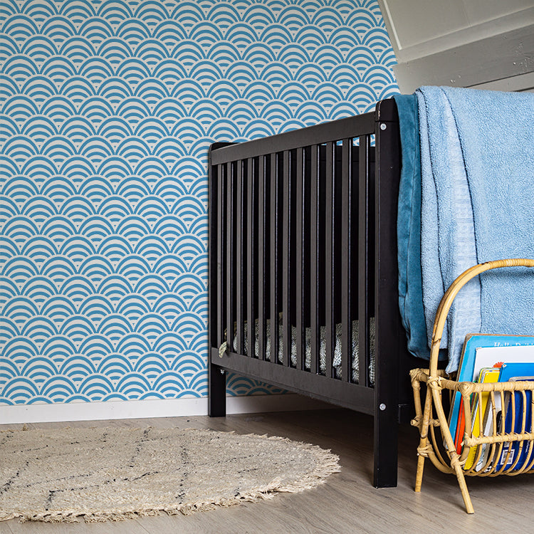 Wave Wall Pattern Stencil