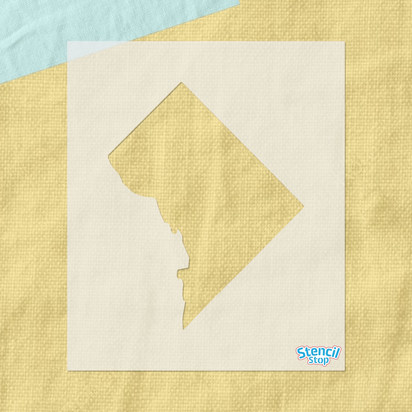 Shape of Washington DC Stencil