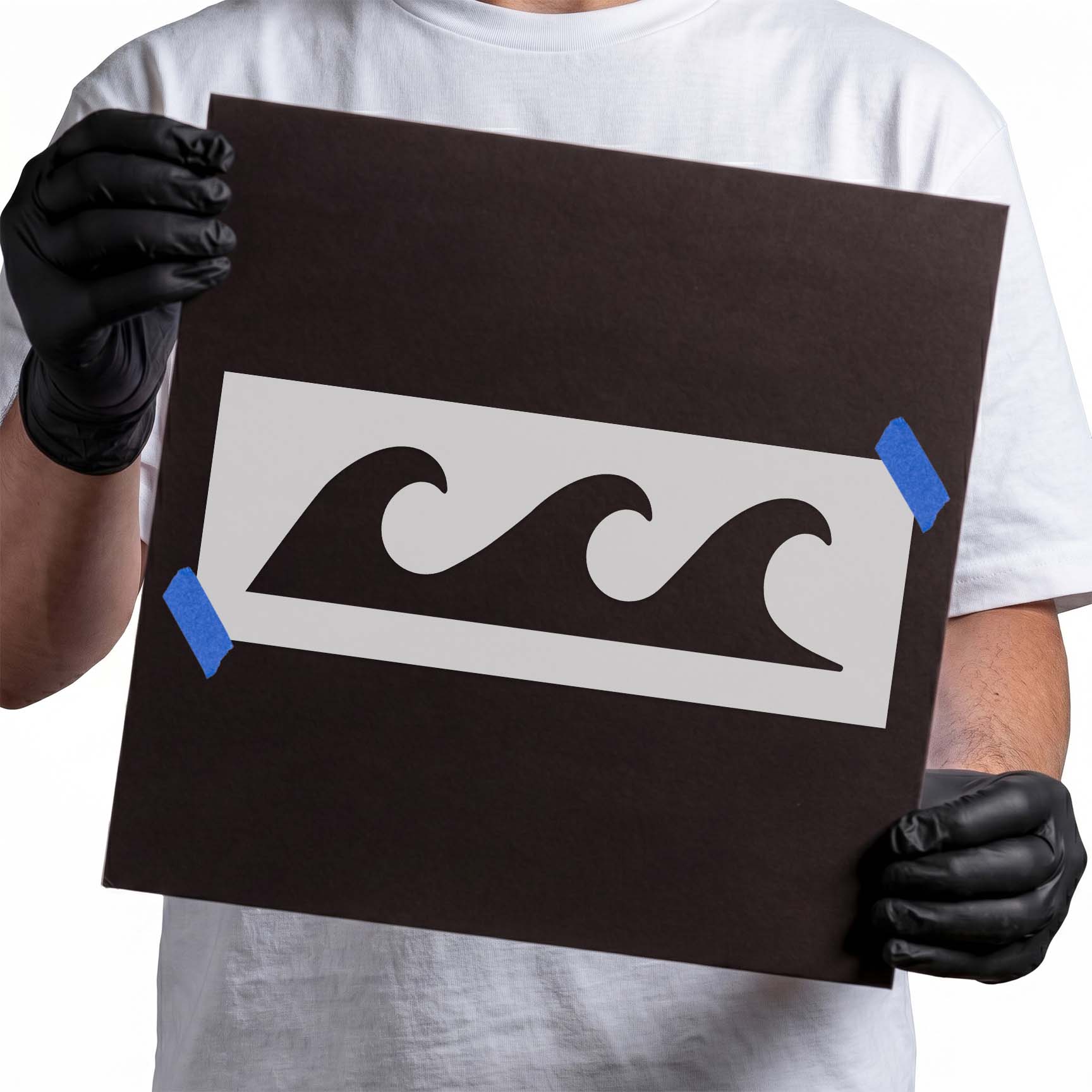 Wave Pattern Stencil