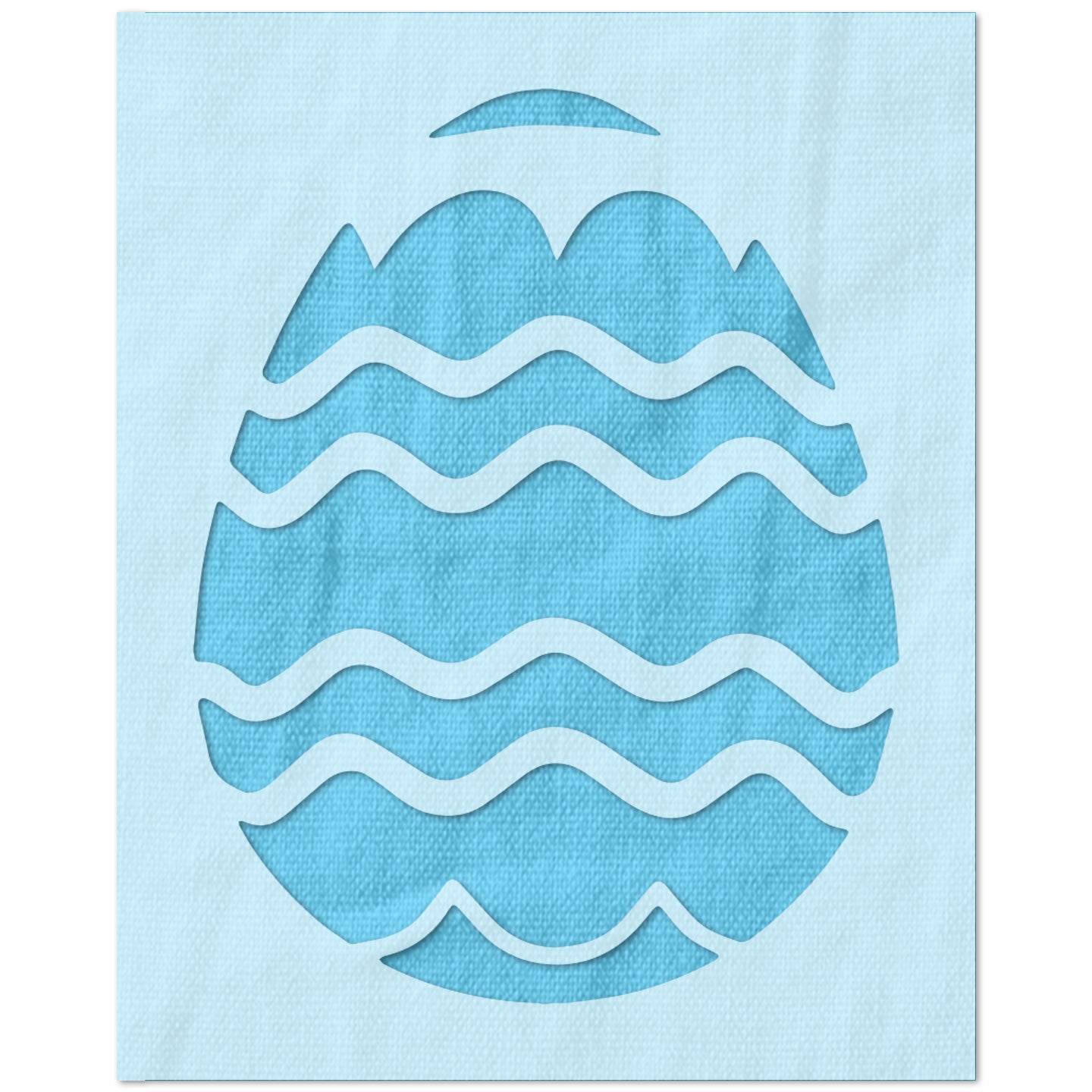 Wavy Easter Egg Stencil