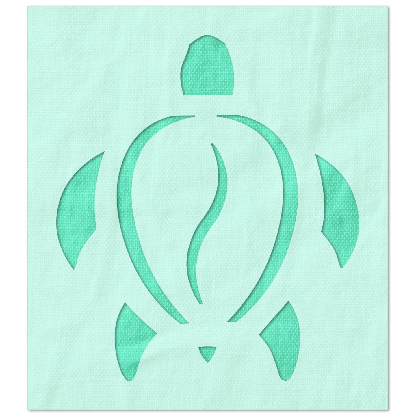 Wavy Turtle Design Stencil