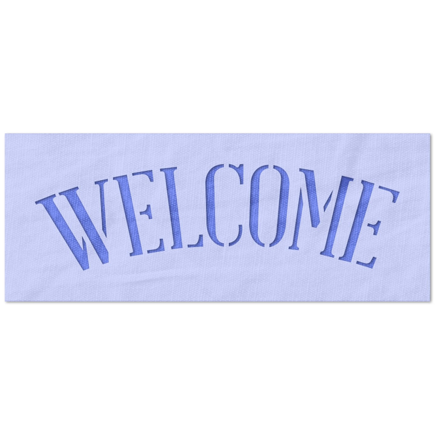 Welcome Rounded Text Stencil
