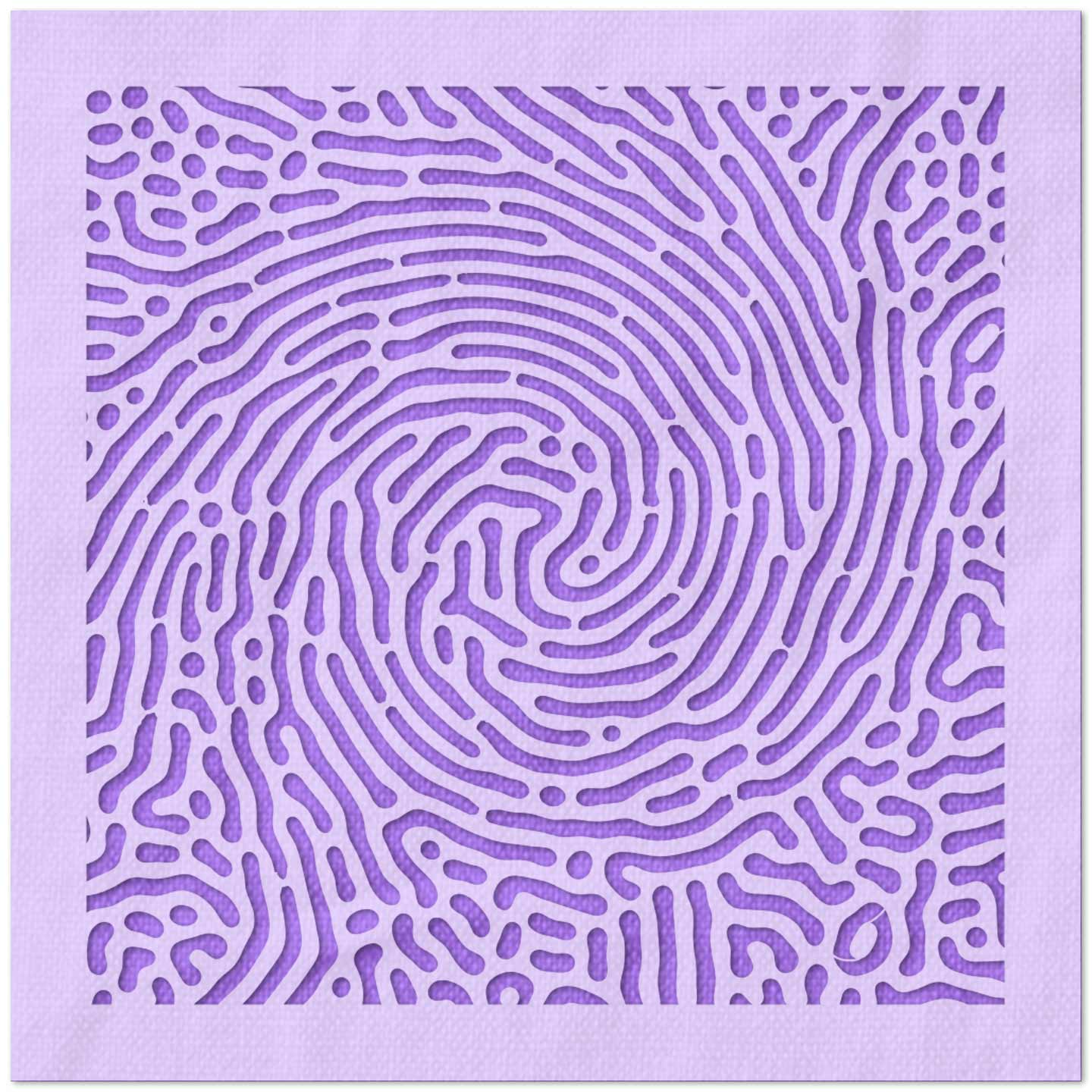Whorl Finger Print Pattern Stencil