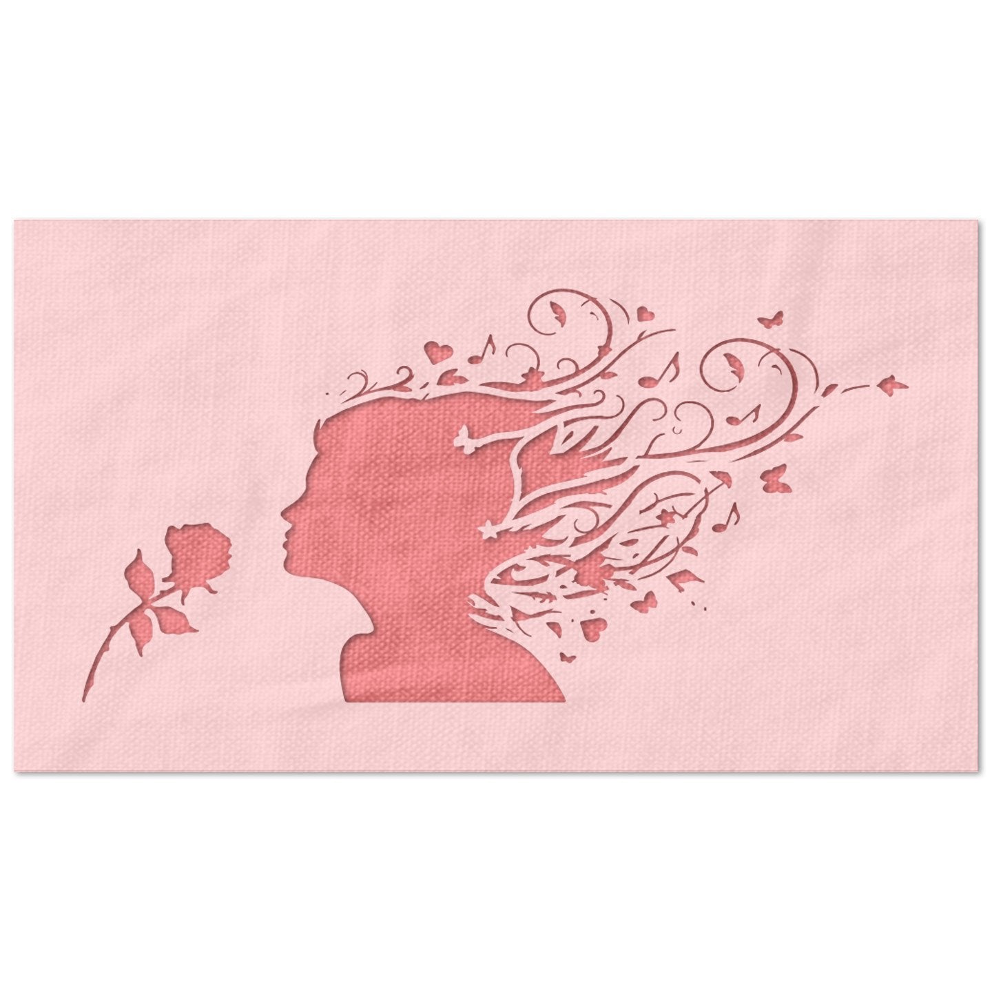 Wind and a Rose Stencil