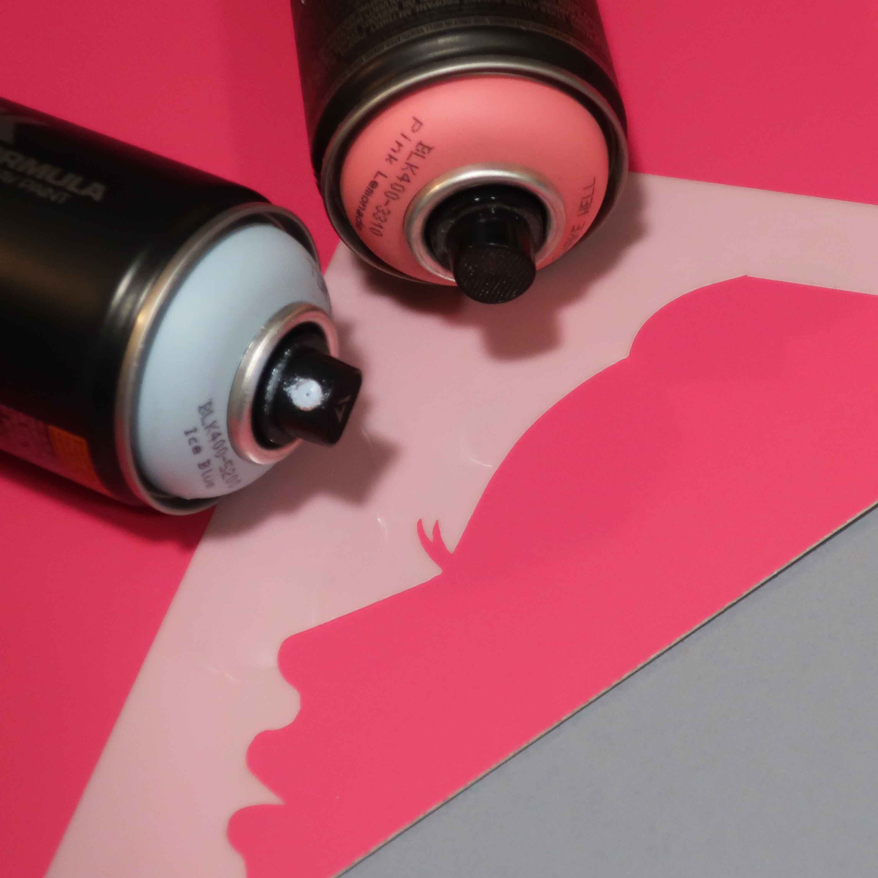 Woman Face Silhouette Stencil