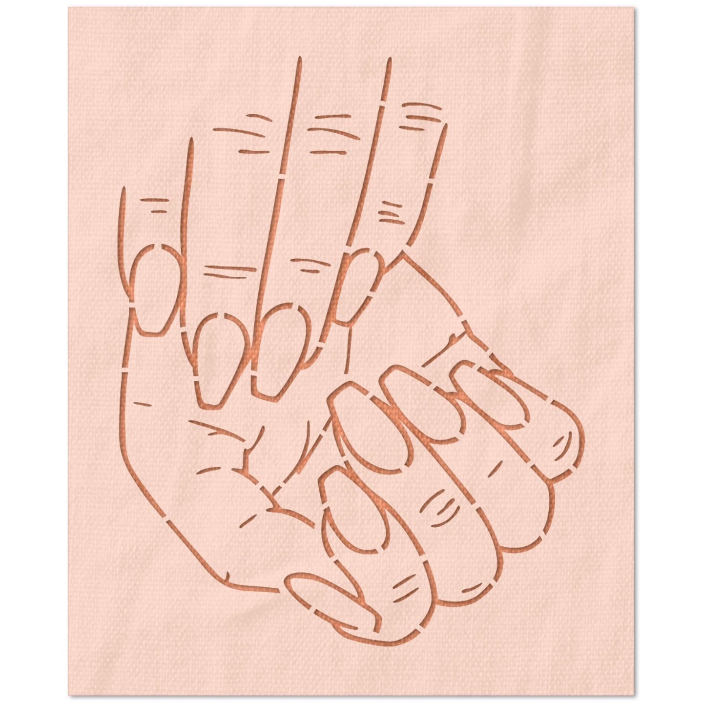 Women Acrylic Fingernails Stencil