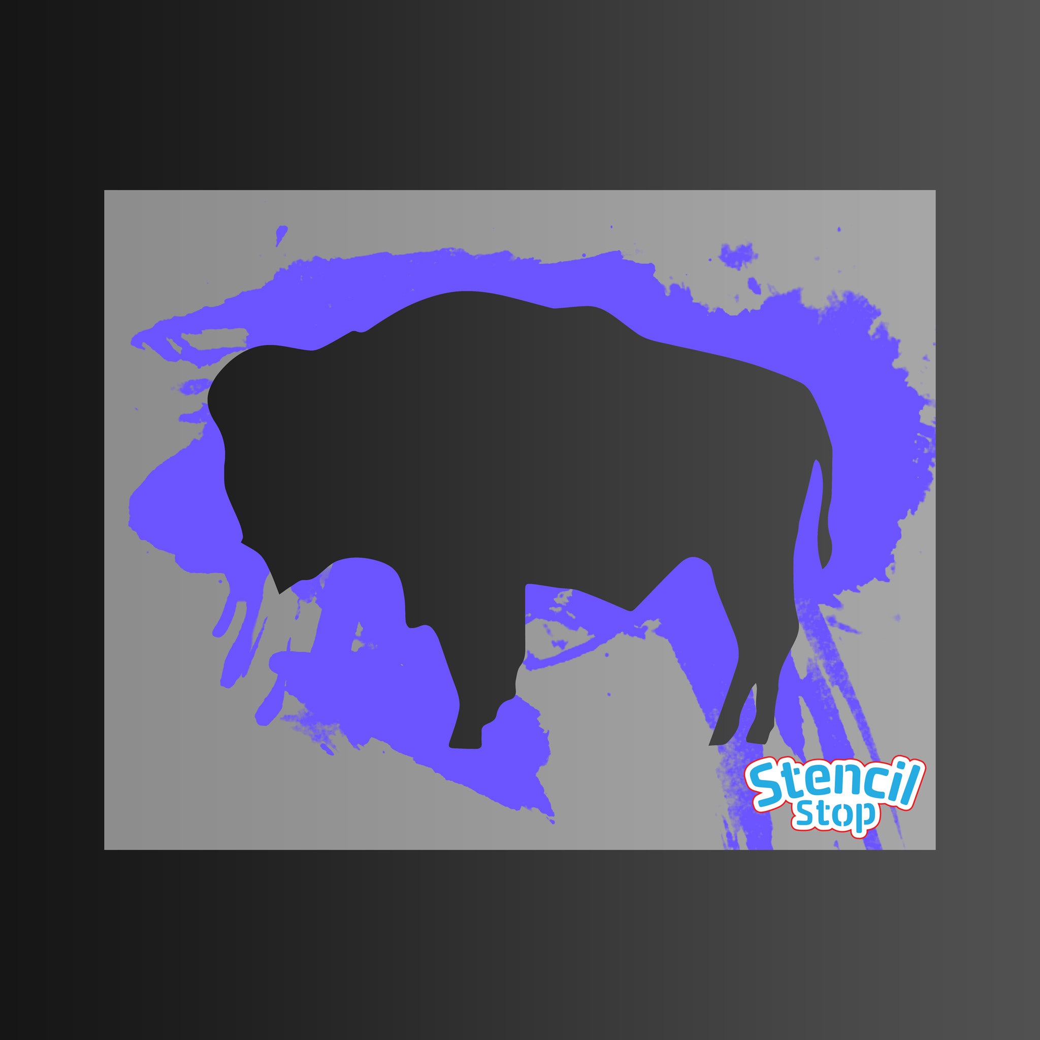 Wyoming State Flag Buffalo Stencil